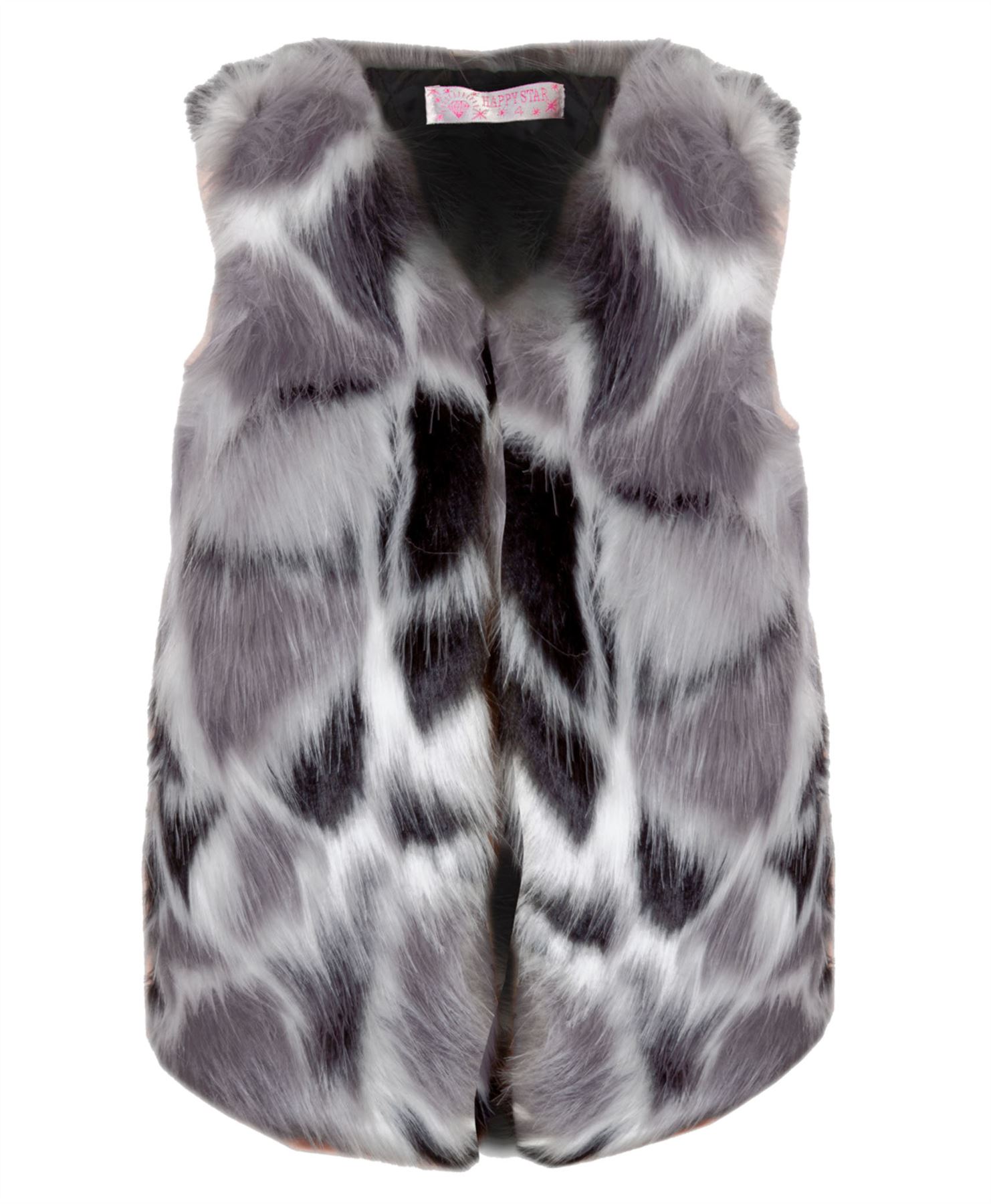 Girls Sleeveless Faux Fur Gilet Winter Vest Outerwear Body Warmer 314