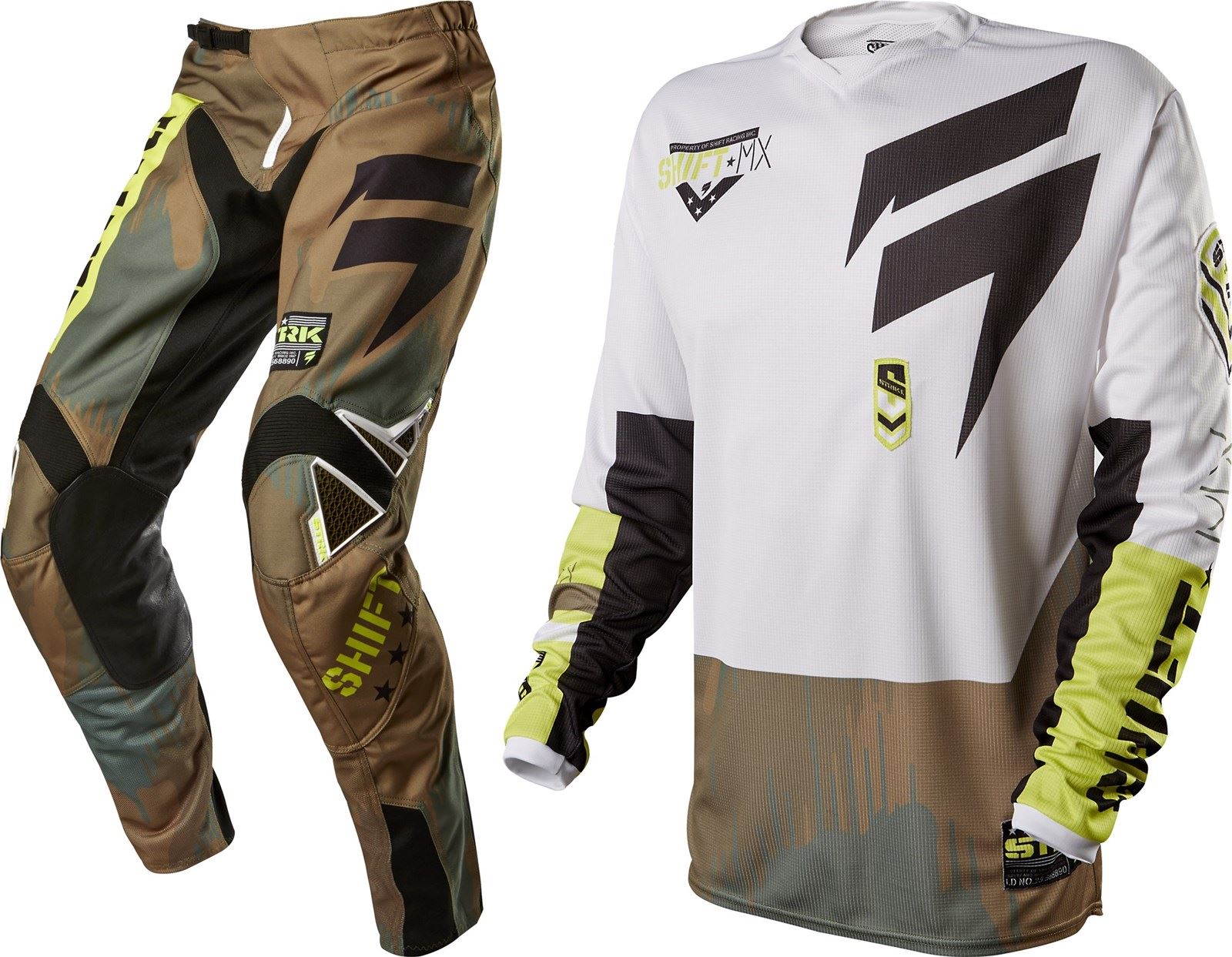 2015 Shift Strike Motocross Jersey & Pant Kit Combo Army Camo MX/Gear