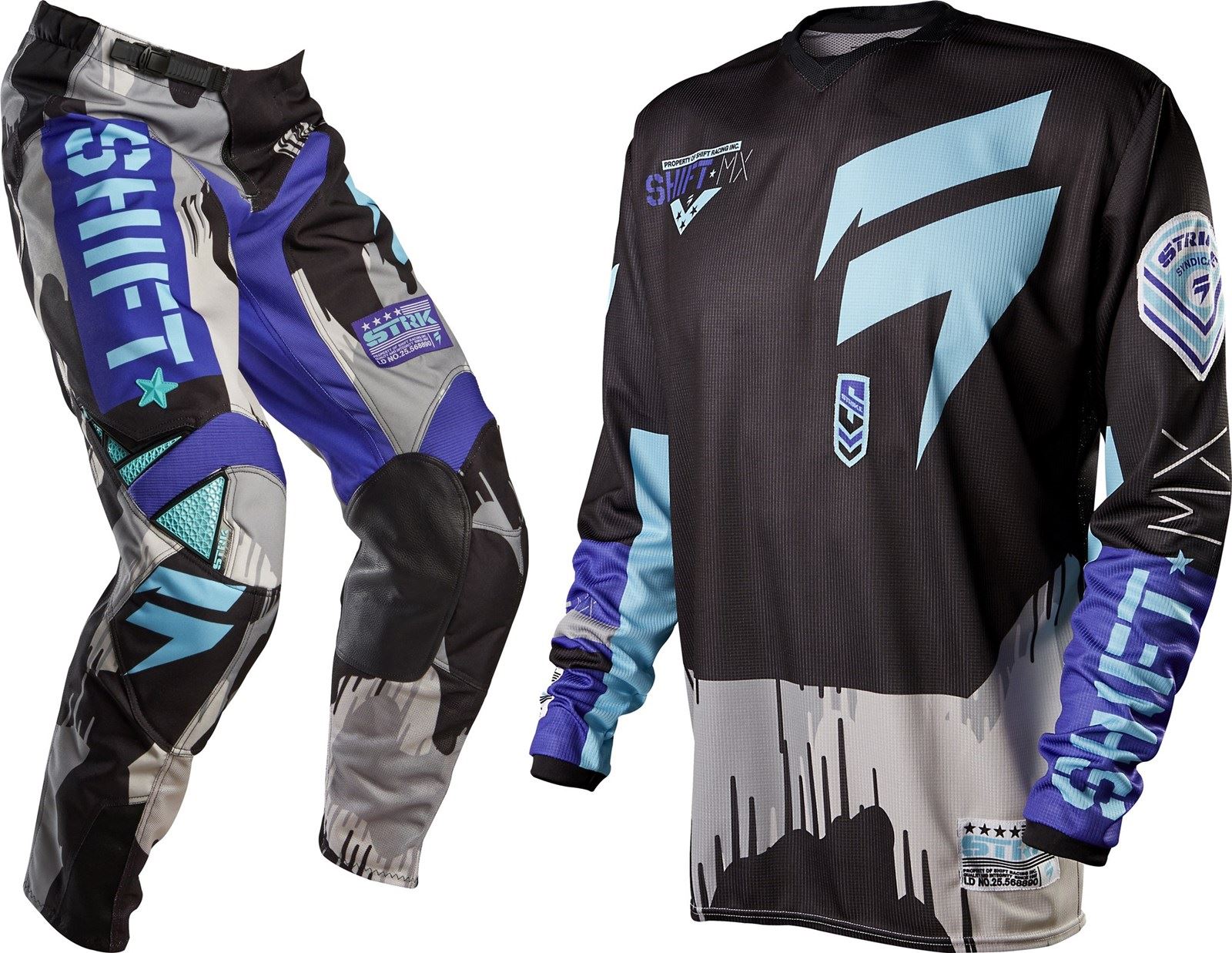 2015 Shift Strike Motocross Jersey & Pant Kit Combo Army Purple MX