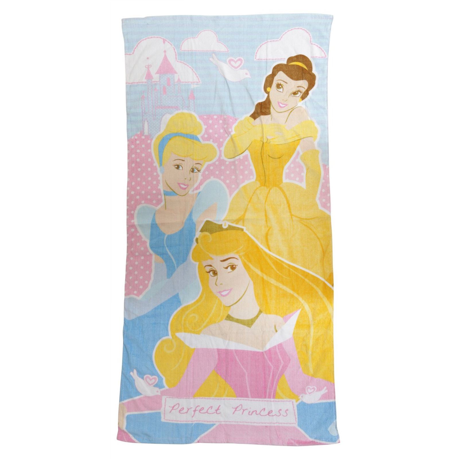 DISNEY PRINCESS BEACH / BATH TOWELS 100 COTTON GIRLS HOLIDAY SWIMMING