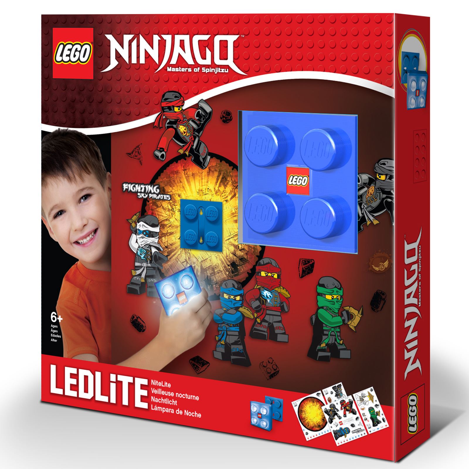 LEGO NINJAGO LED WALL LIGHT CHILDRENS BEDROOM LIGHTING INCLUDES WALL