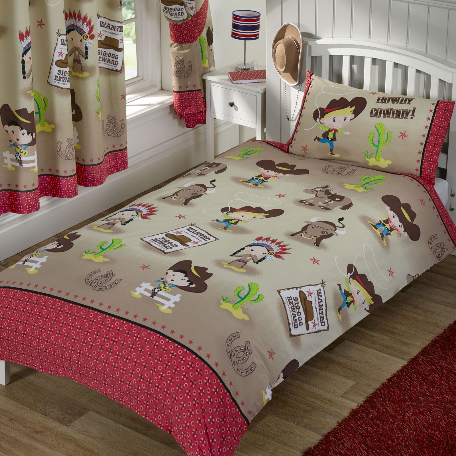 Howdy cowboy chambre gamme simple double junior & rideaux ...