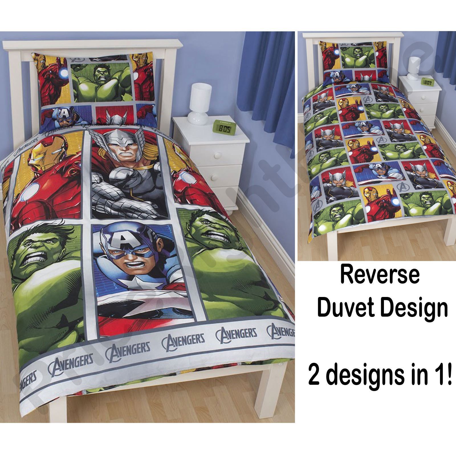 Bettwäsche Offiziell Avengers Marvel Comics + Schlafzimmer Zubehör