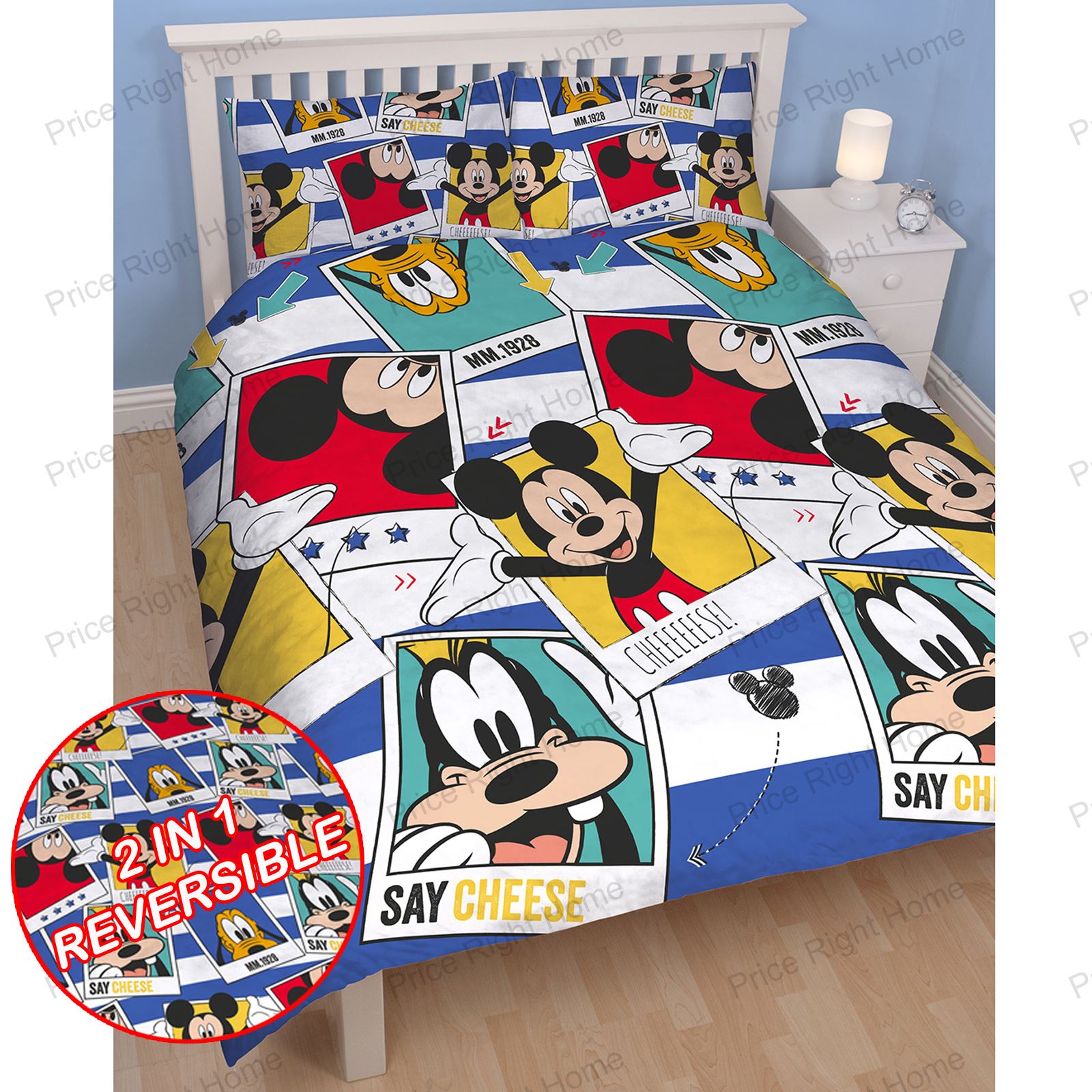 Mickey Mouse Duvet Cover Sets Available In Twin Double Various Mickey Mouse Duvet Cover Sets Available In Single Double Various New Designs