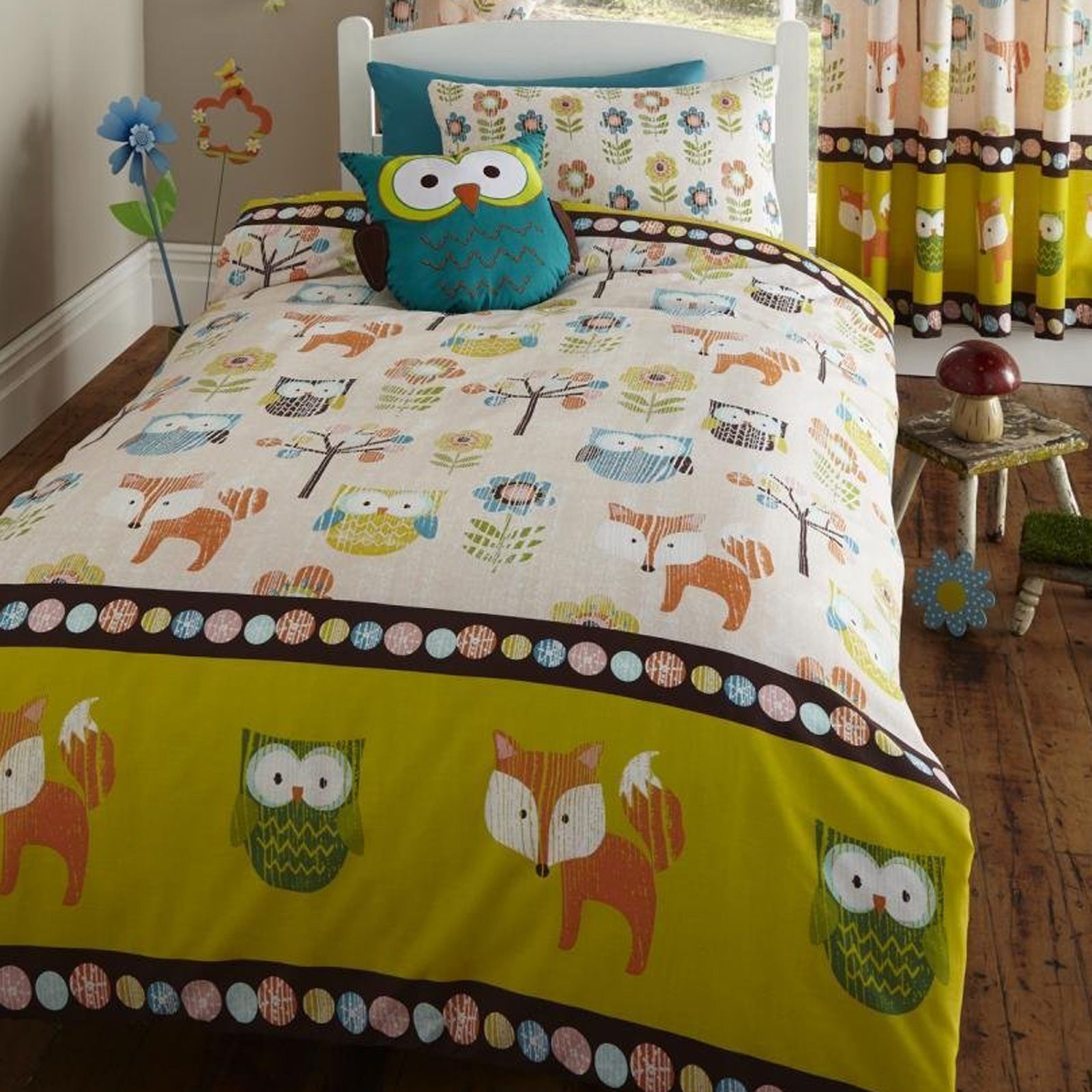 OWL THEMED DUVET COVER SETS AVAILABLE IN JUNIOR SINGLE & DOUBLE BEDDING