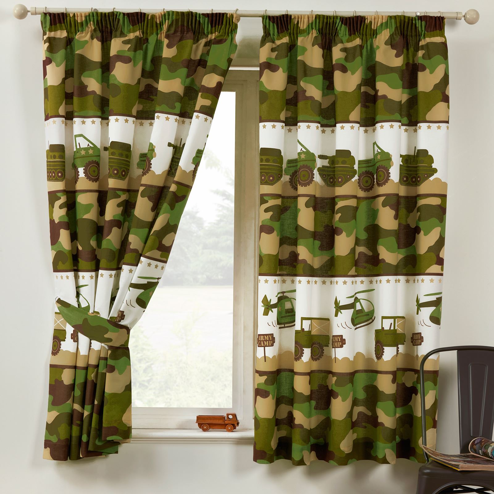 ARMY CAMP CAMOUFLAGE DUVET COVERS BEDDING MATCHING CURTAINS WALLPAPER