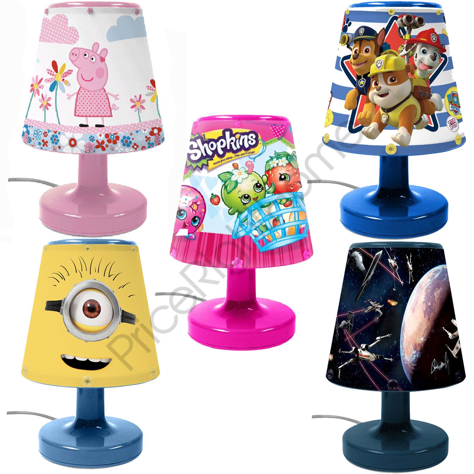 DISNEY & CHARACTER KIDS BEDROOM BEDSIDE LAMPS FOR BOYS AND GIRLS eBay