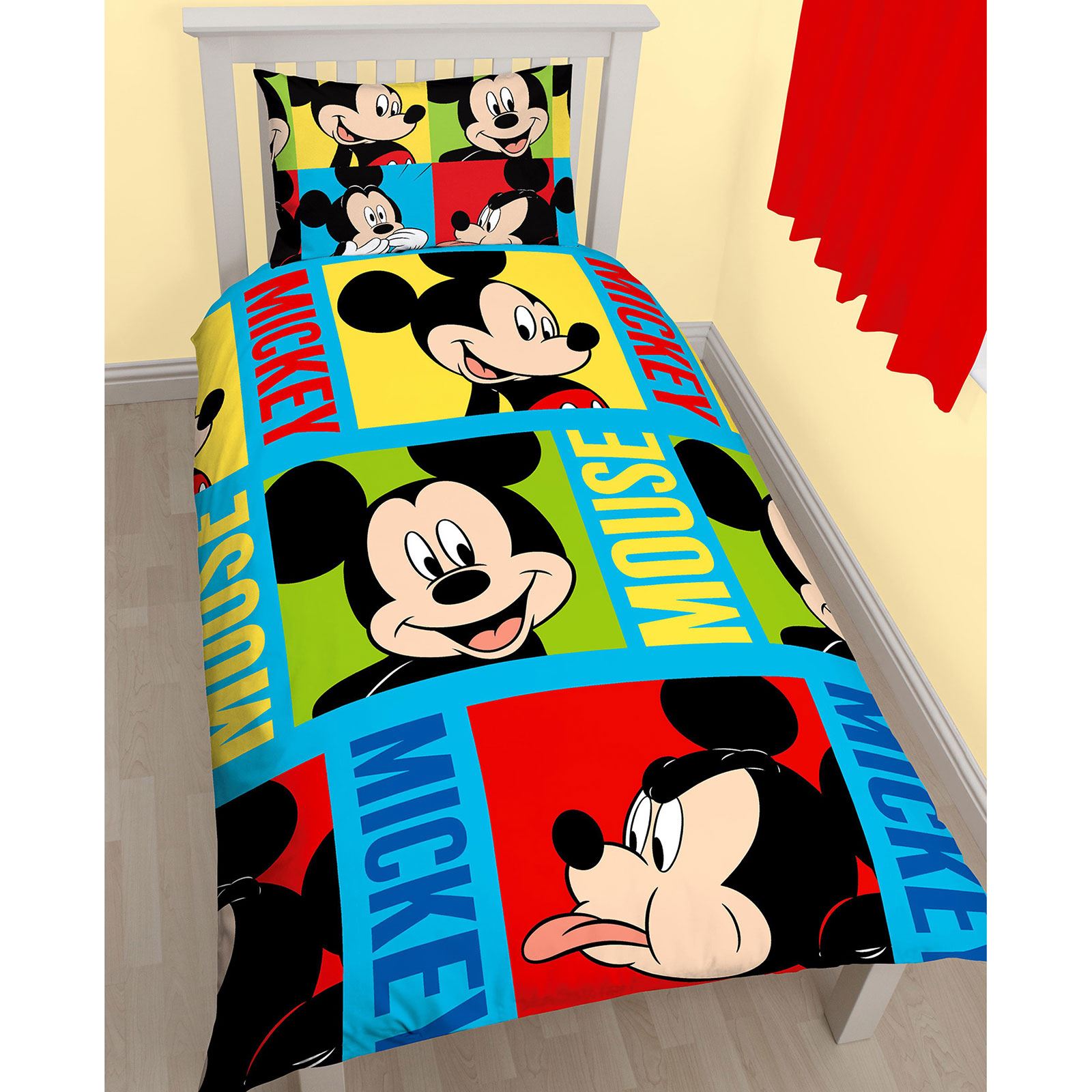 Mickey Mouse Duvet Cover Sets Available In Twin Double Various Mickey Mouse Duvet Cover Sets Available In Single Double Various New Designs