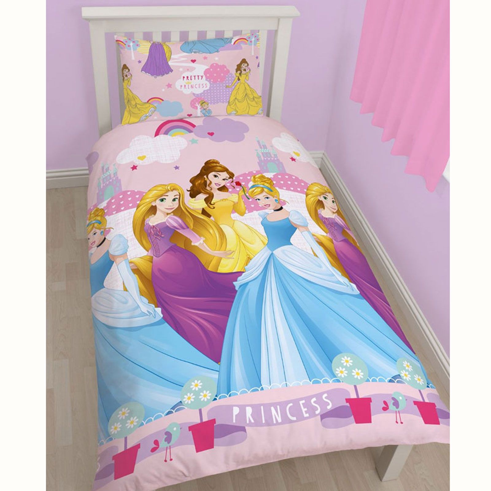 DISNEY PRINCESS DUVET COVER BEDDING SETS SINGLE, DOUBLE & JUNIOR