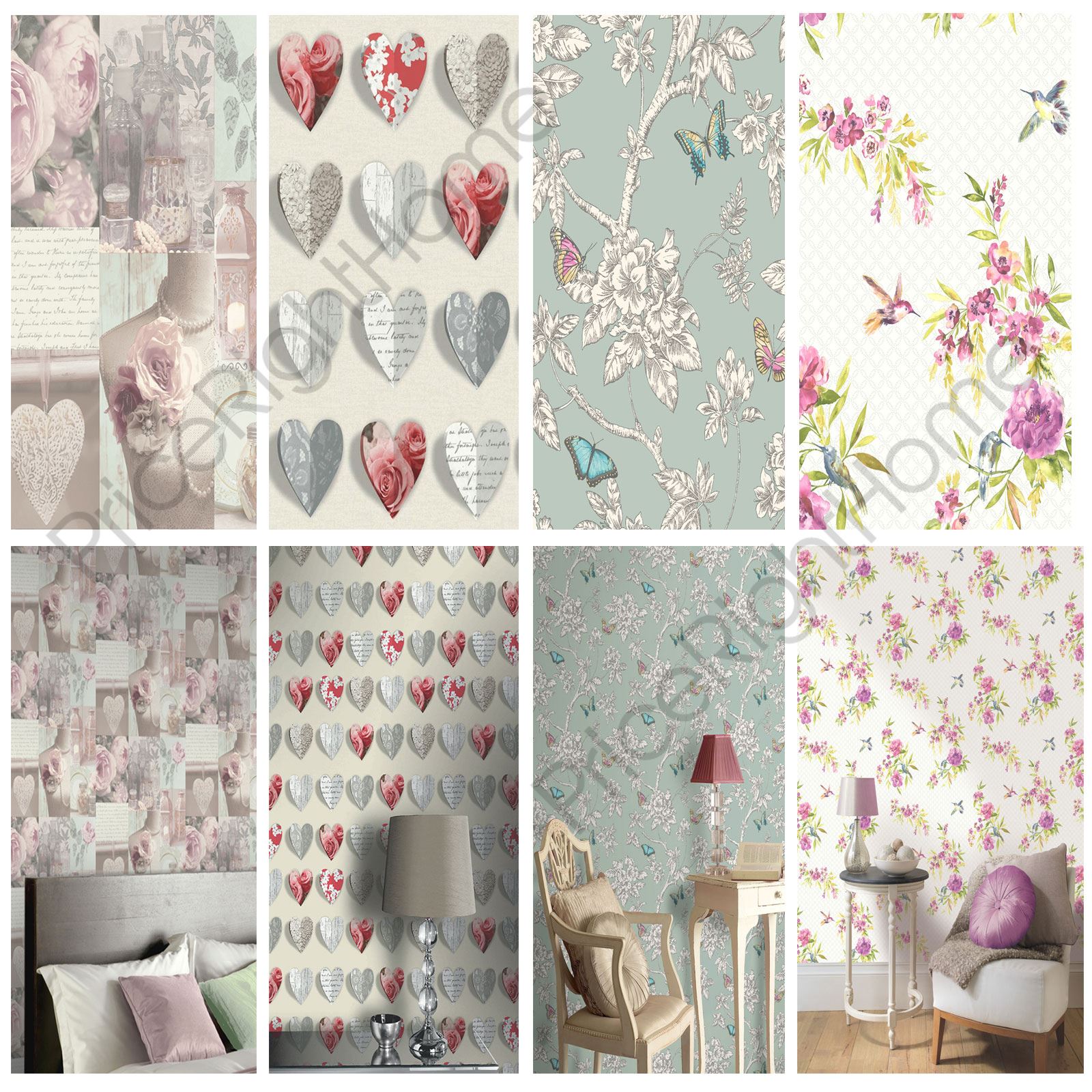 shabby chic floral wallpaper in various designs wall decor shabby chic floral wallpaper in various designs wall decor