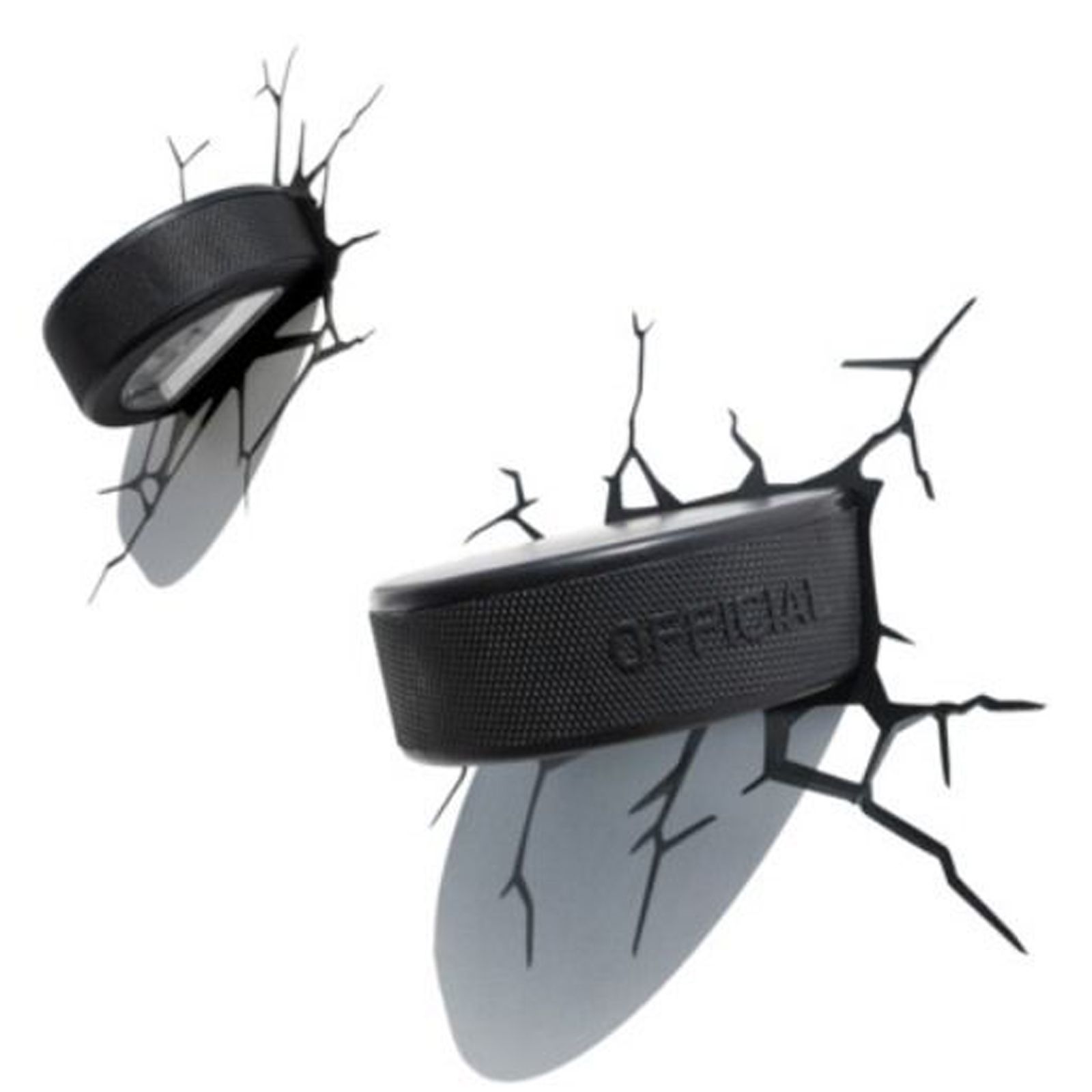 3D DECO LIGHT ICE HOCKEY PUCK NIGHT LIGHT LAMPS x 2 + STICKERS eBay