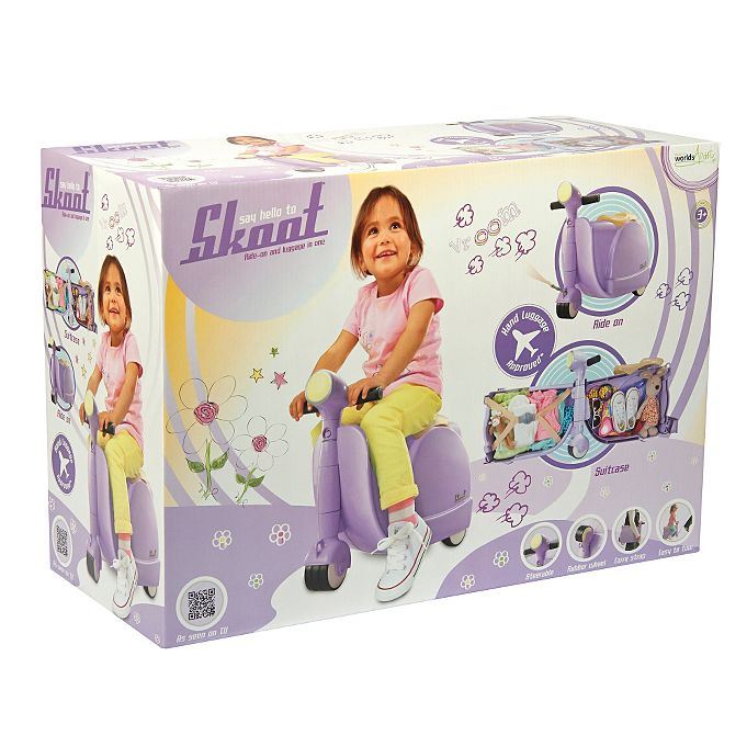 SKOOT RETRO RIDEON LUGGAGE FOR KIDS CHILDRENS TRAVEL SUITCASE eBay