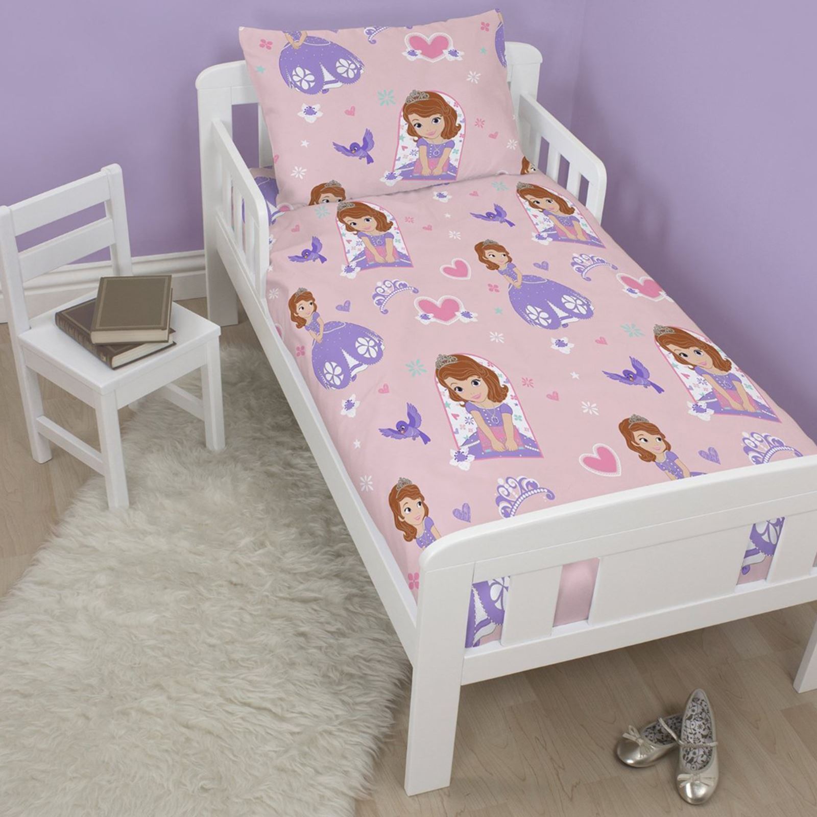 SOFIA THE FIRST ACADEMY 4 IN 1 JUNIOR ROTARY BEDDING SET DUVET PILLOW & COVERS eBay