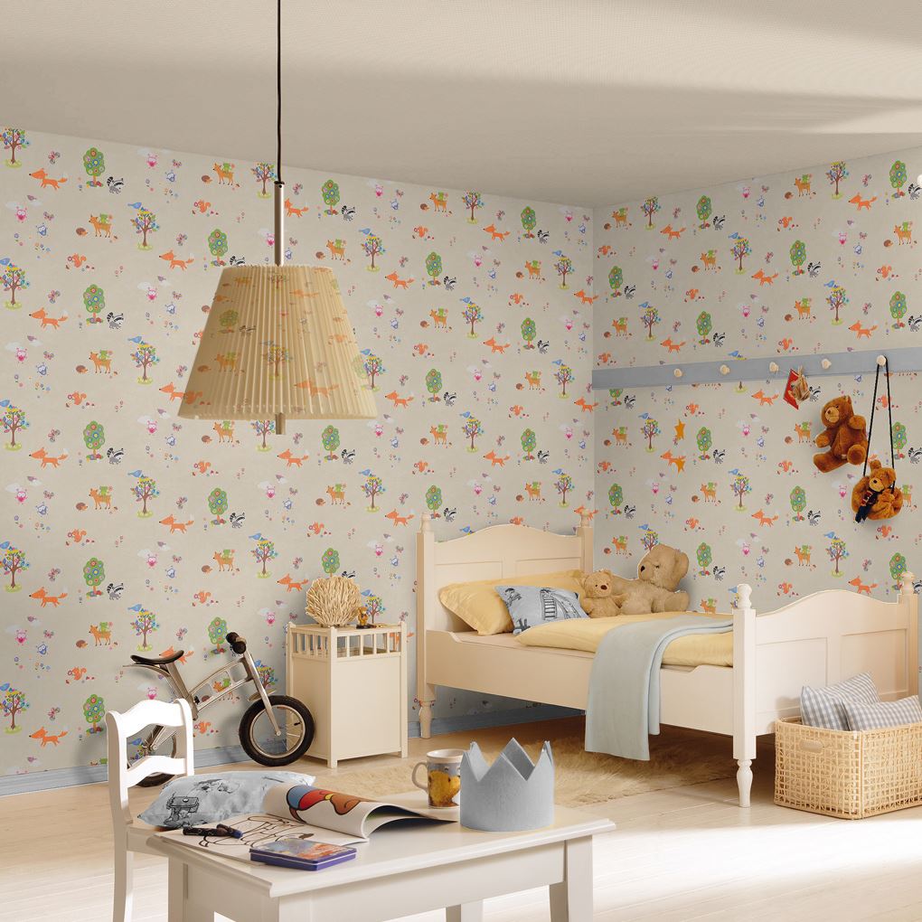 Woodland tiere tapete & grenzen schlafzimmer & ...
