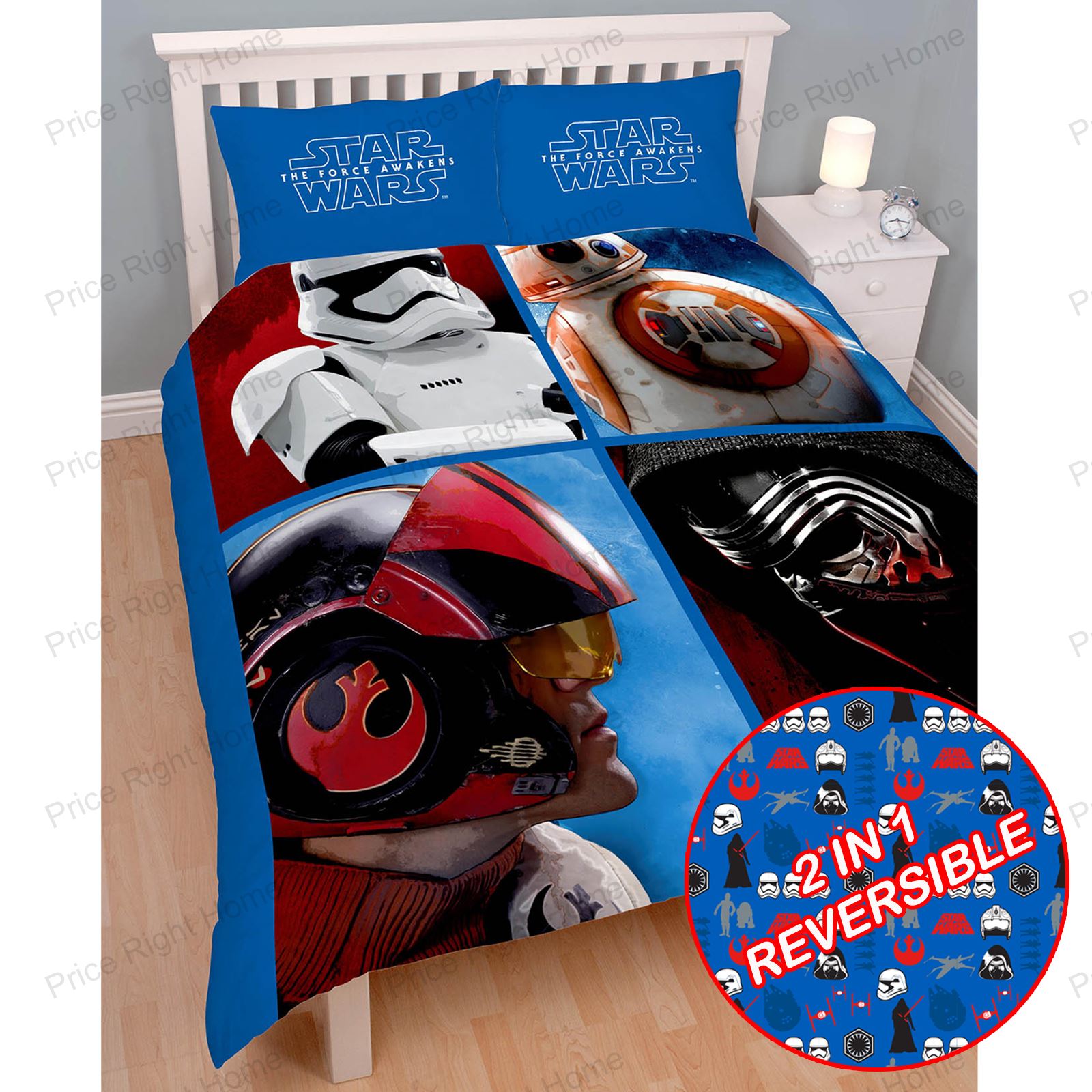 Kids Double Panel 2 In 1 Design Duvet Covers Star Wars Power Kids Double Panel 2 In 1 Design Duvet
