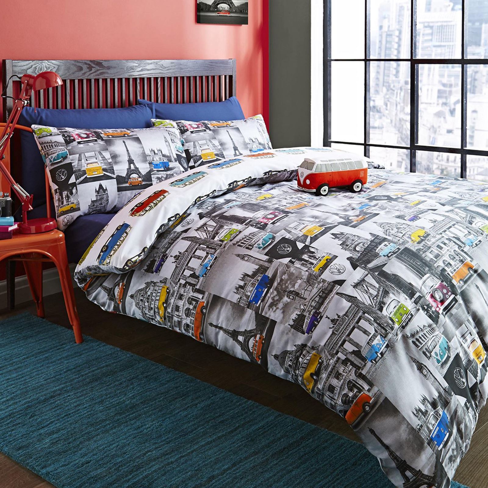 CAMPERVAN DUVET COVER SETS SINGLE DOUBLE VARIETY OF DESIGNS NEW BEDROOM