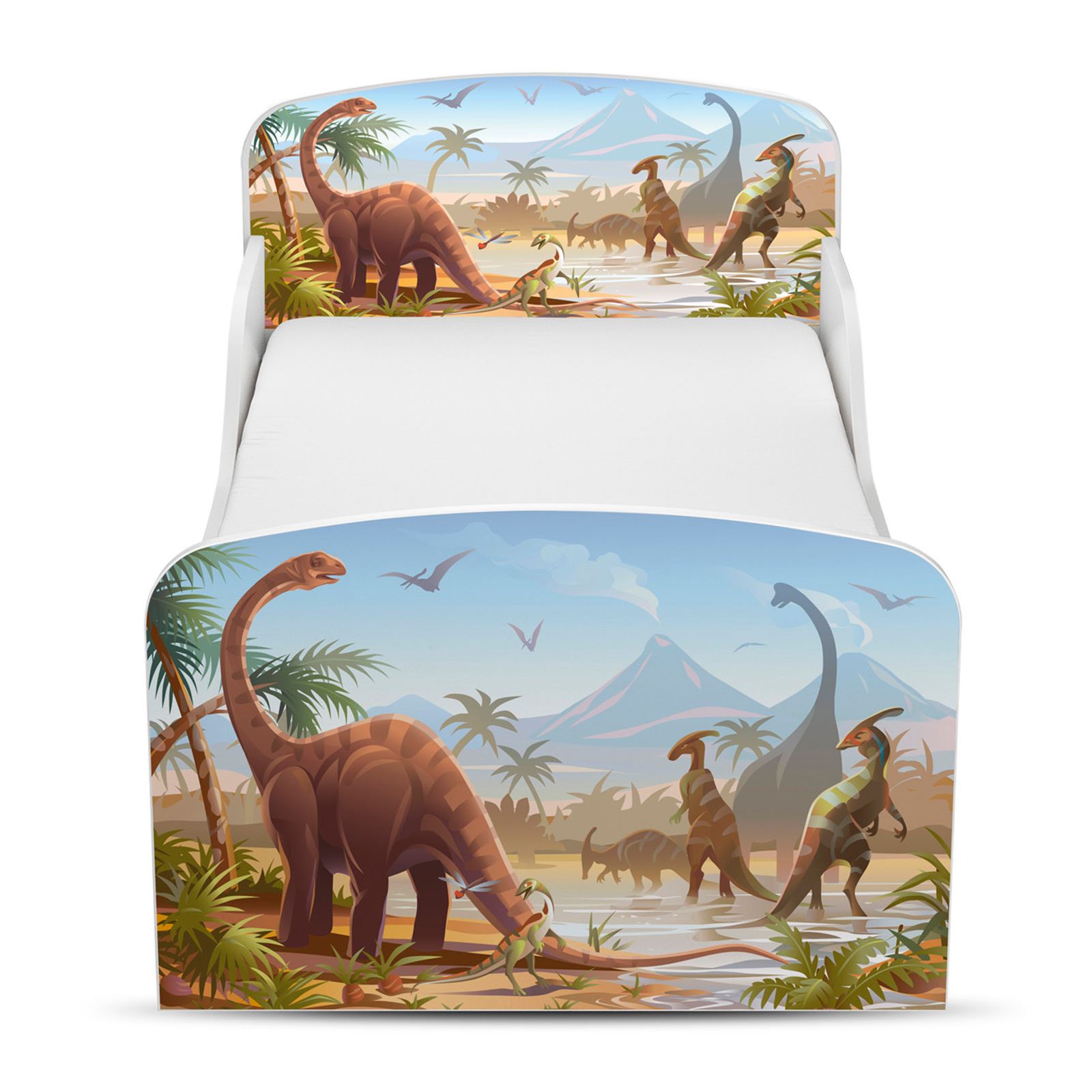 PRICE RIGHT HOME JURASSIC DINOSAURS TODDLER BED WITH PROTECTIVE SIDE