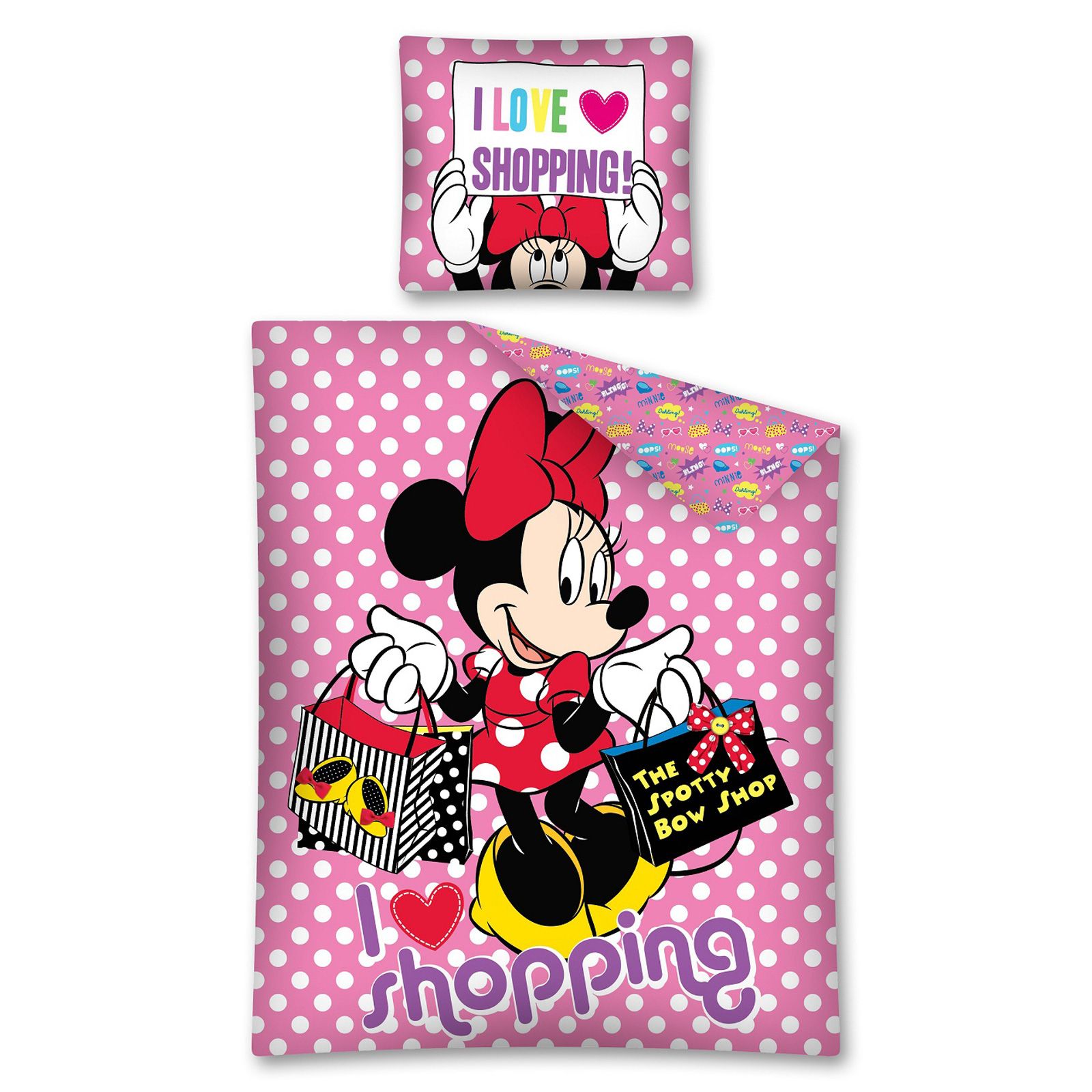 DISNEY MINNIE MOUSE OFFICIAL SINGLE, DOUBLE & JUNIOR DUVET COVERS KIDS