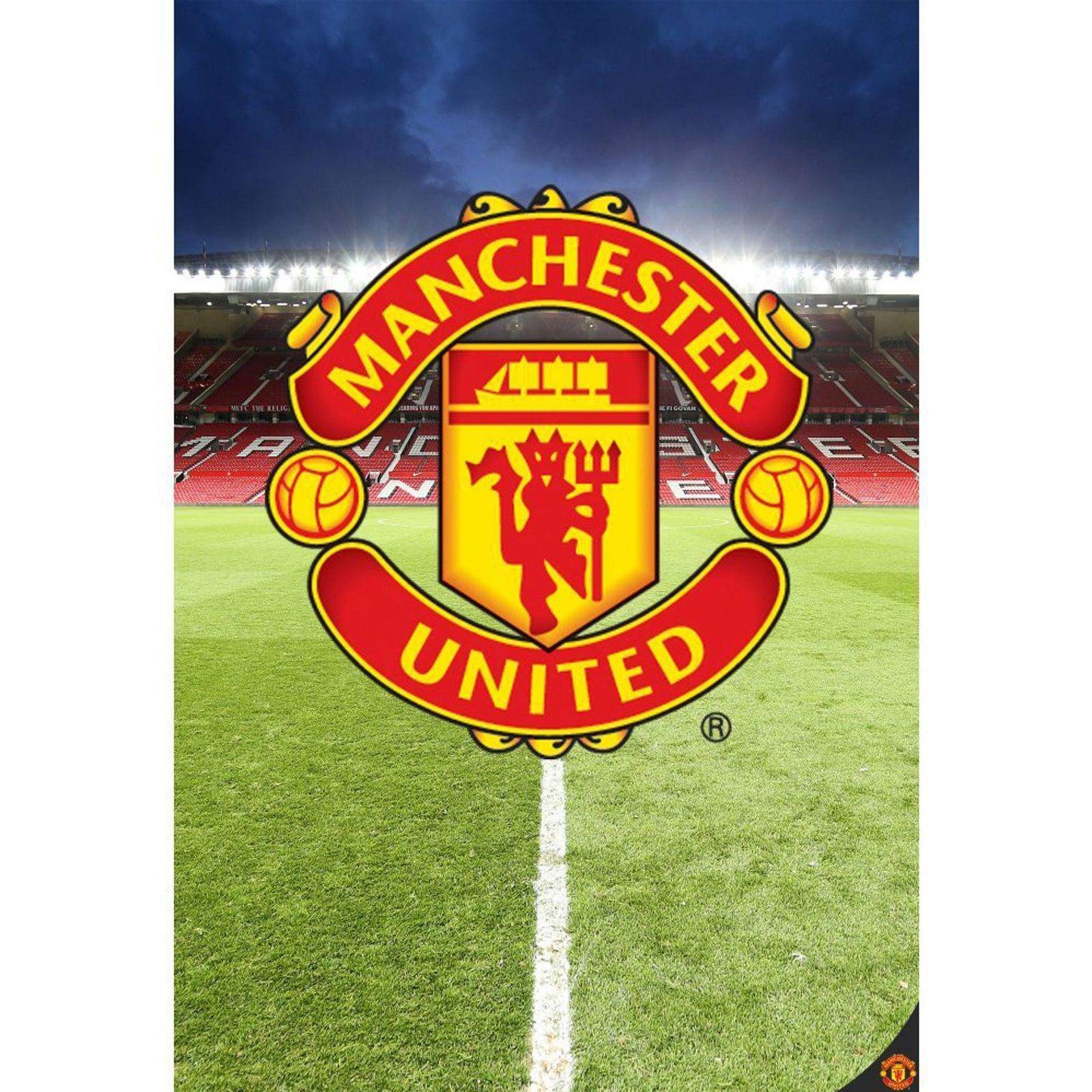 MANCHESTER UNITED WALLPAPER WALL MURAL NEW MAN UTD OFFICIAL eBay