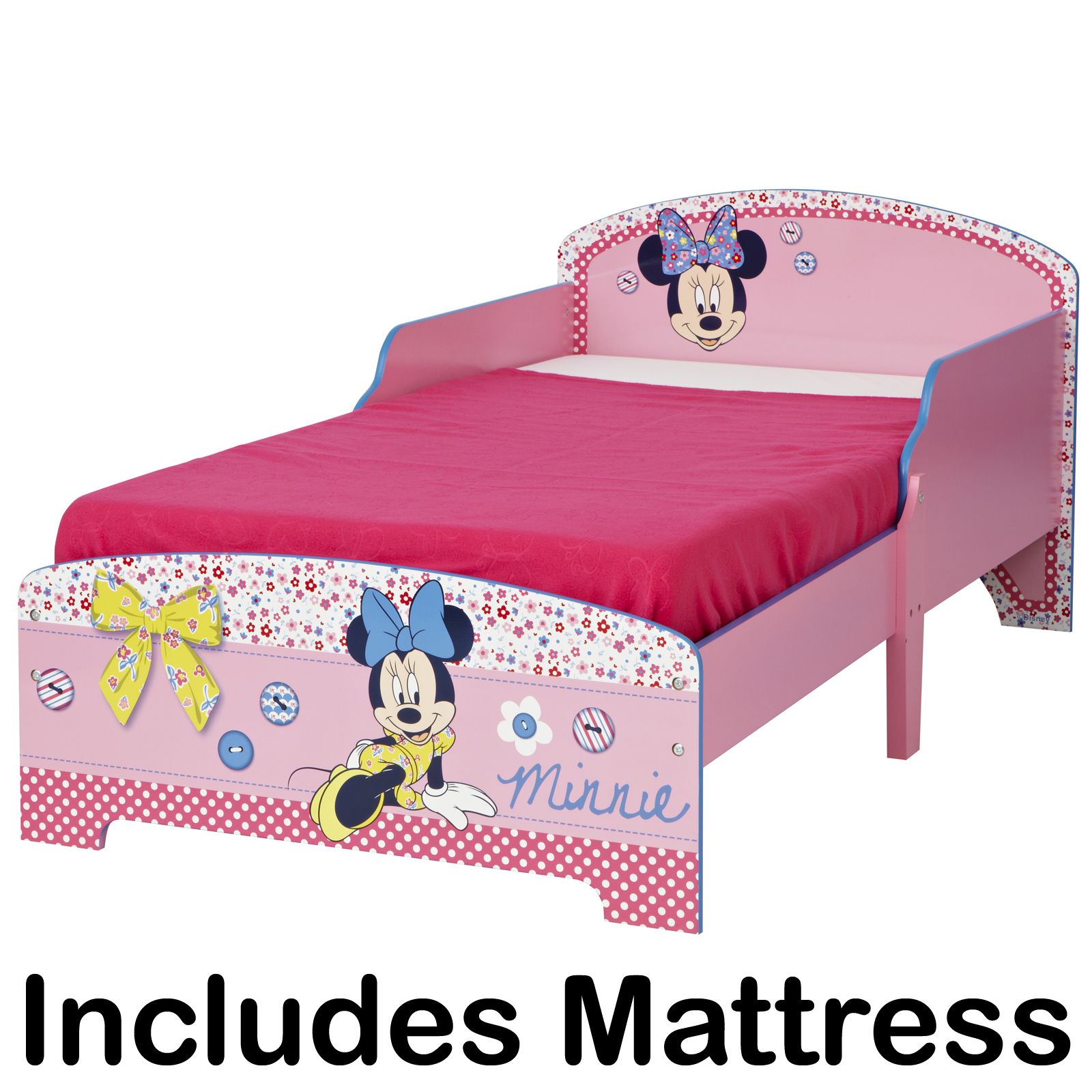 DISNEY & CHARACTER TODDLER BEDS NO STORAGE + FOAM MATTRESS INCLUDED