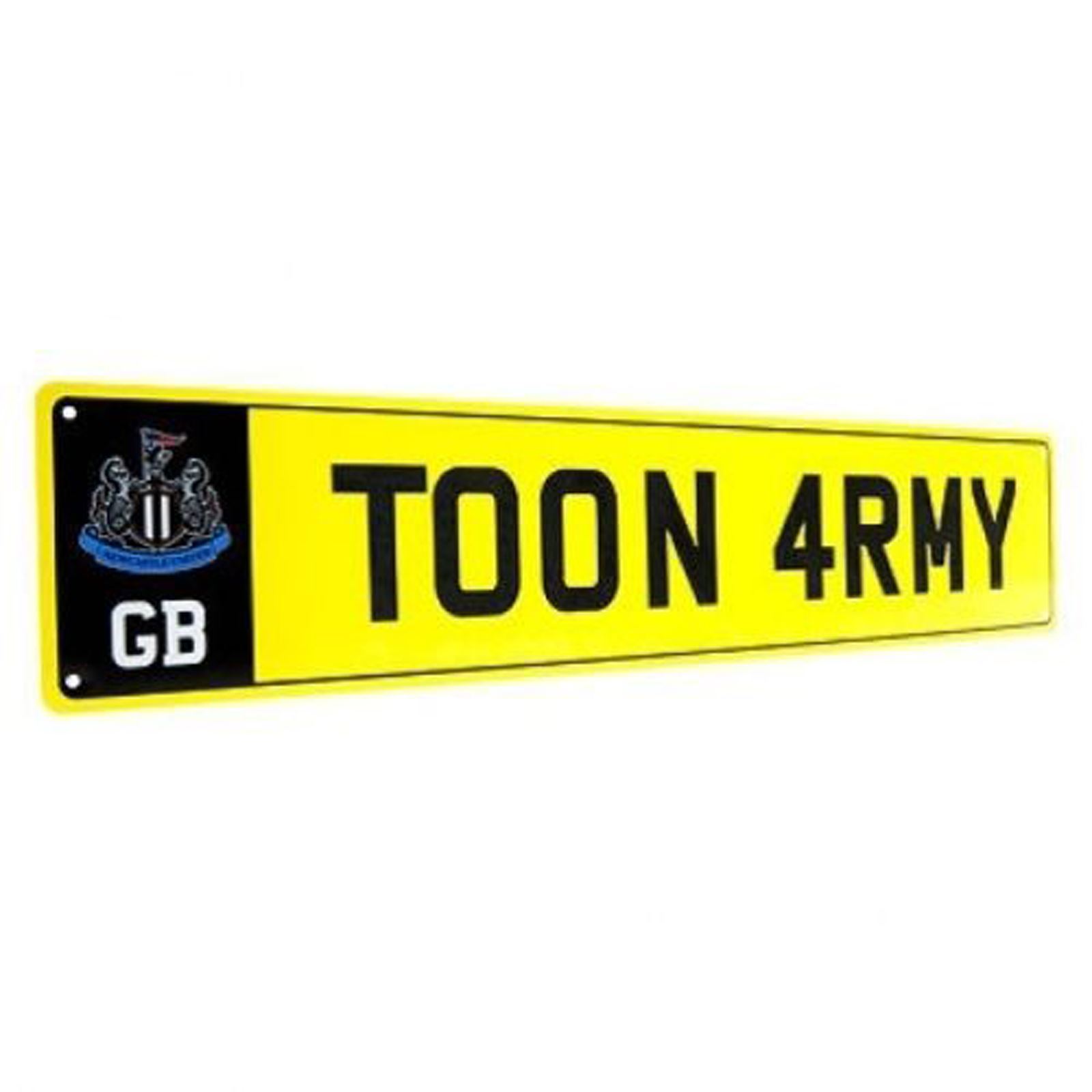 NEWCASTLE UNITED FC 'TOON ARMY' NUMBER PLATE SIGN FOOTBALL