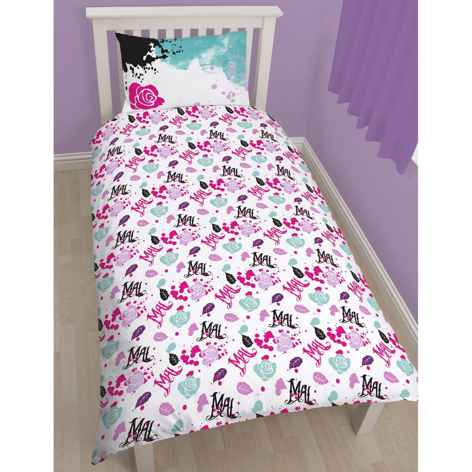 DISNEY DESCENDANTS 'VILLAINS' SINGLE DUVET COVER SET NEW BEDDING