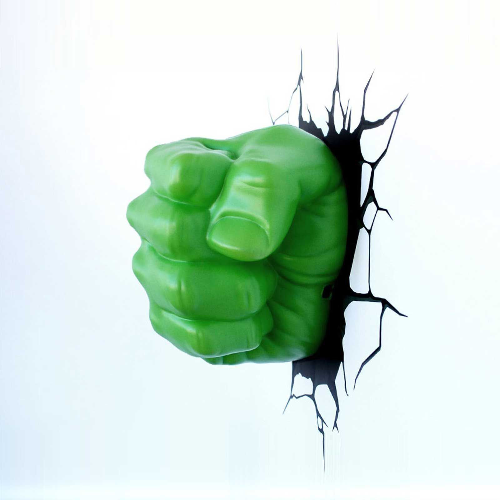 MARVEL AVENGERS HULK FIST 3D LED WALL LIGHT NEW + STICKERS ROOM DECOR eBay