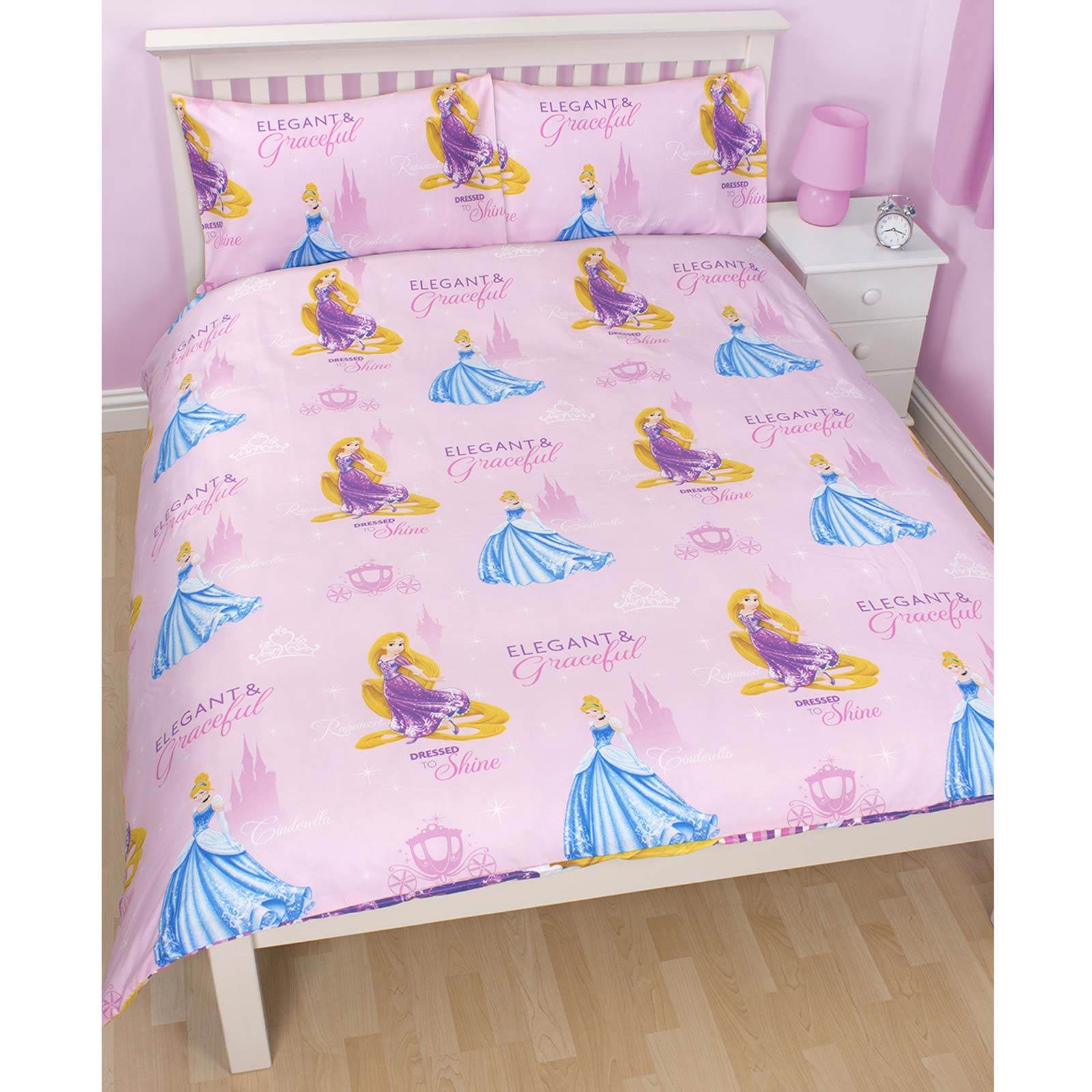 DISNEY PRINCESS DUVET COVER BEDDING SETS SINGLE, DOUBLE & JUNIOR