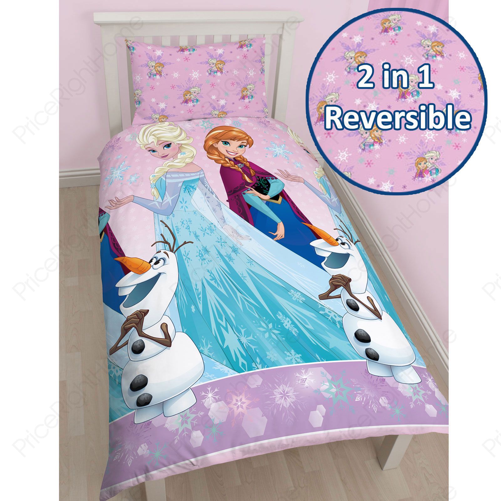 DISNEY FROZEN DUVET QUILT COVERS BEDDING ANNA ELSA OLAF eBay