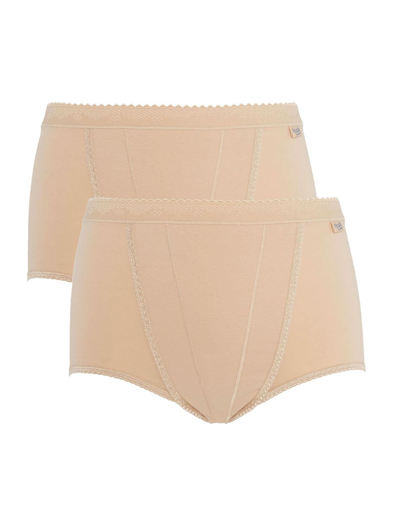 Sloggi Control Maxi 2P 2 Pack Briefs SKIN/POUDRE (0026) CS