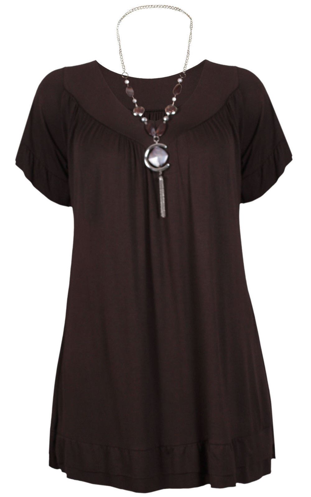 ladies short sleeve tunic tops uk