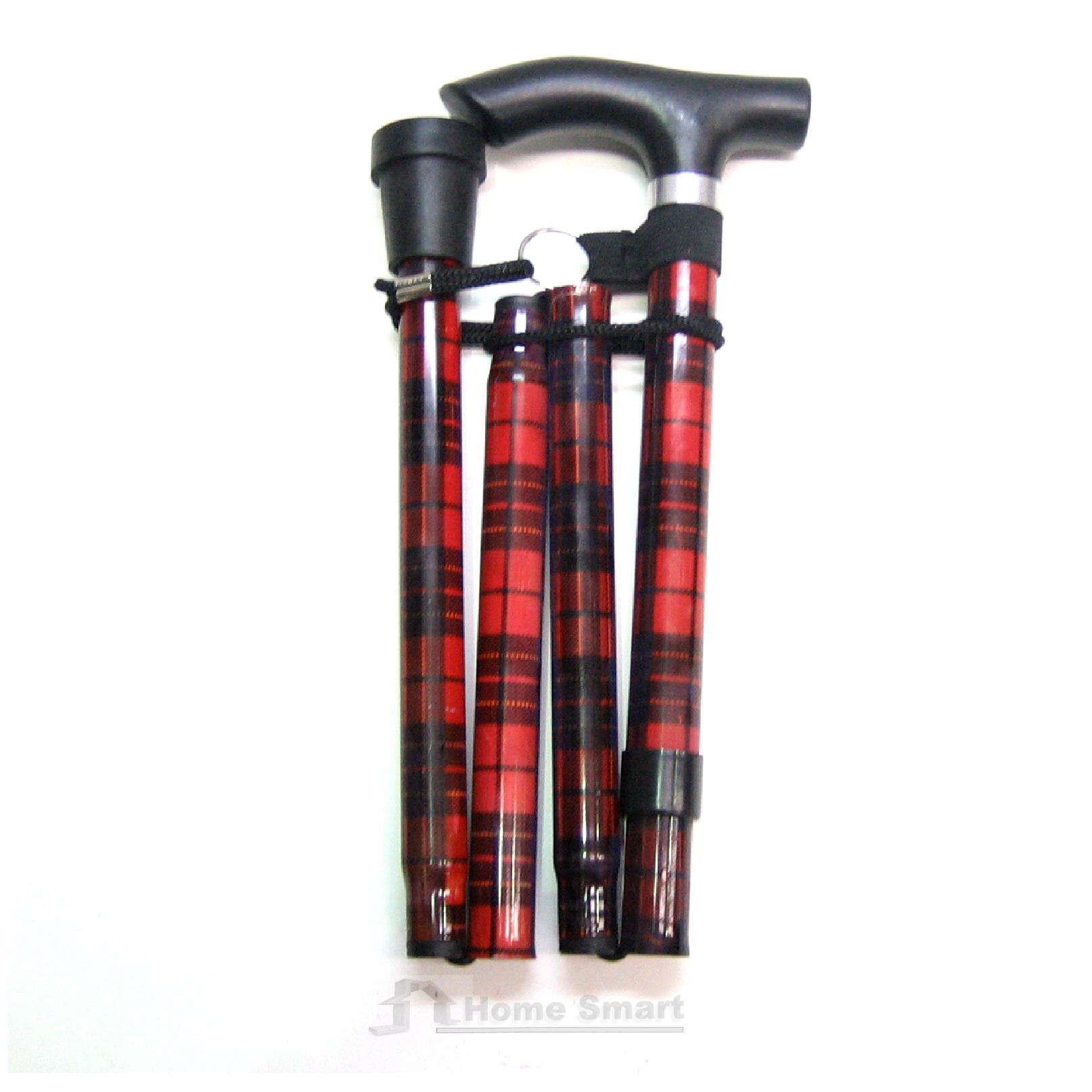 Easy Fold Walking Stick Adjustable Lightweight Aluminium Folding