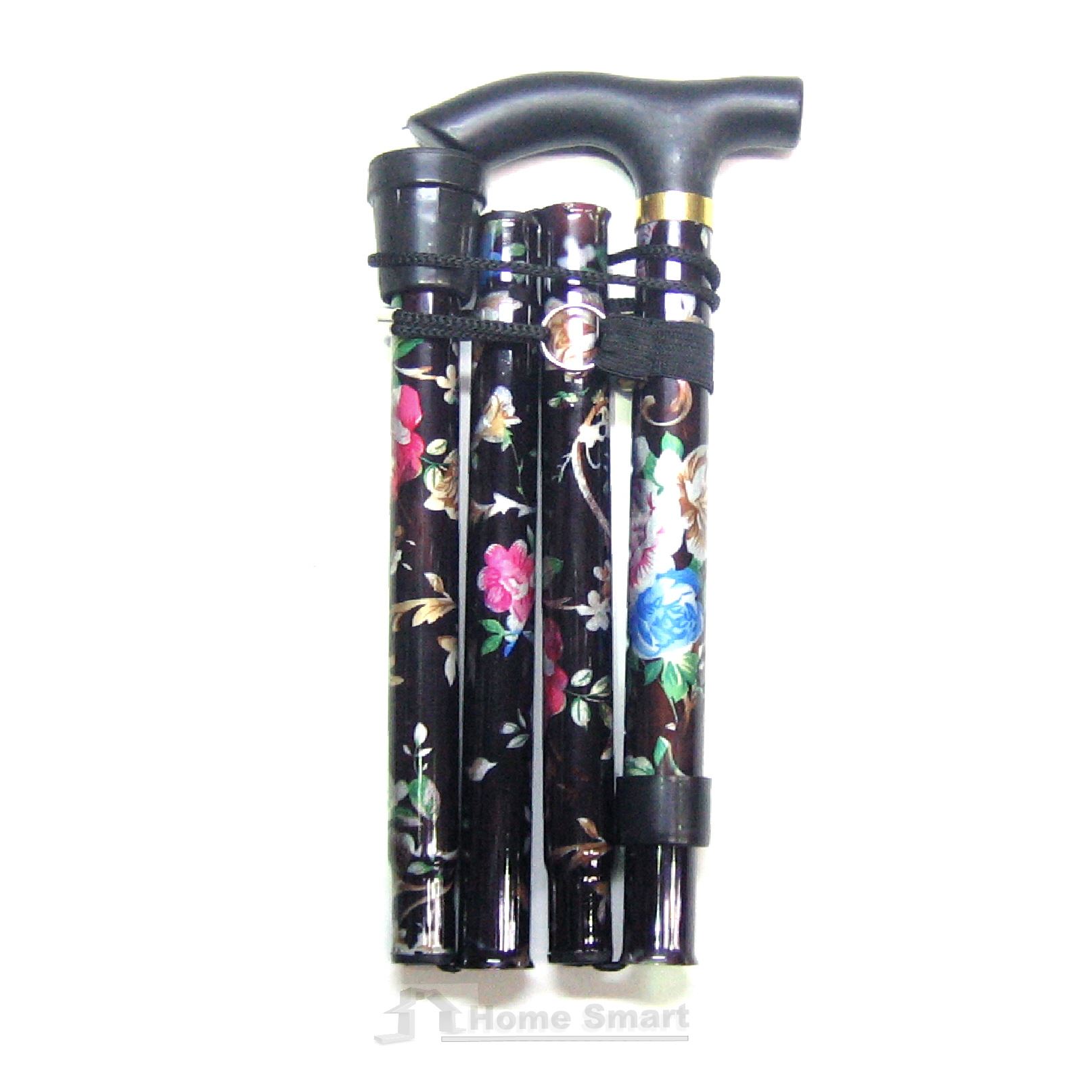 Easy Fold Walking Stick Adjustable Lightweight Aluminium Folding