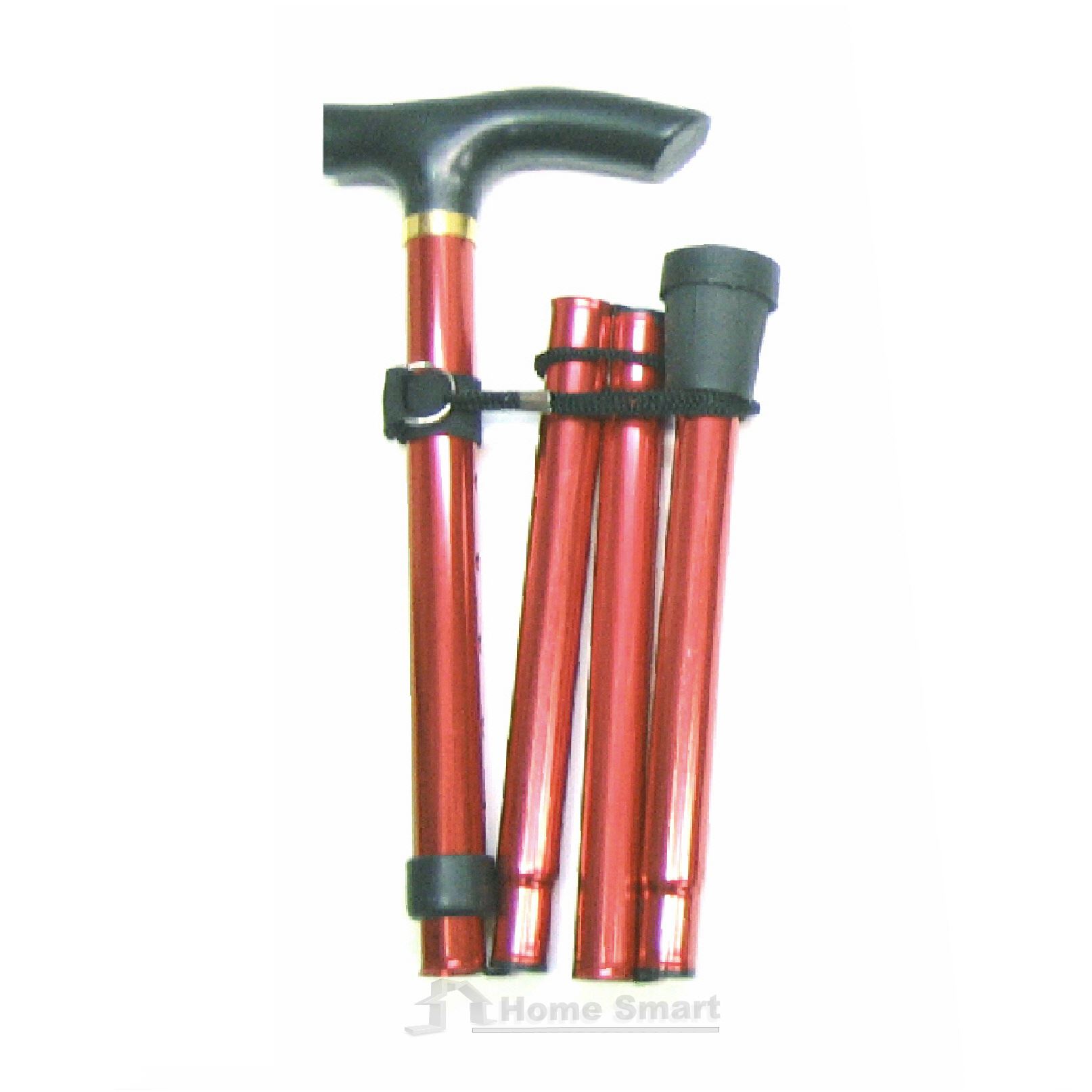 Easy Fold Walking Stick Adjustable Lightweight Aluminium Folding