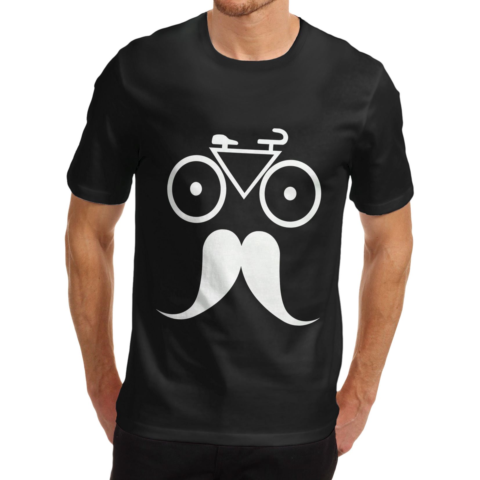 cotton novelty design bicycle moustache print t shirt ebay cotton novelty design bicycle moustache print t shirt ebay