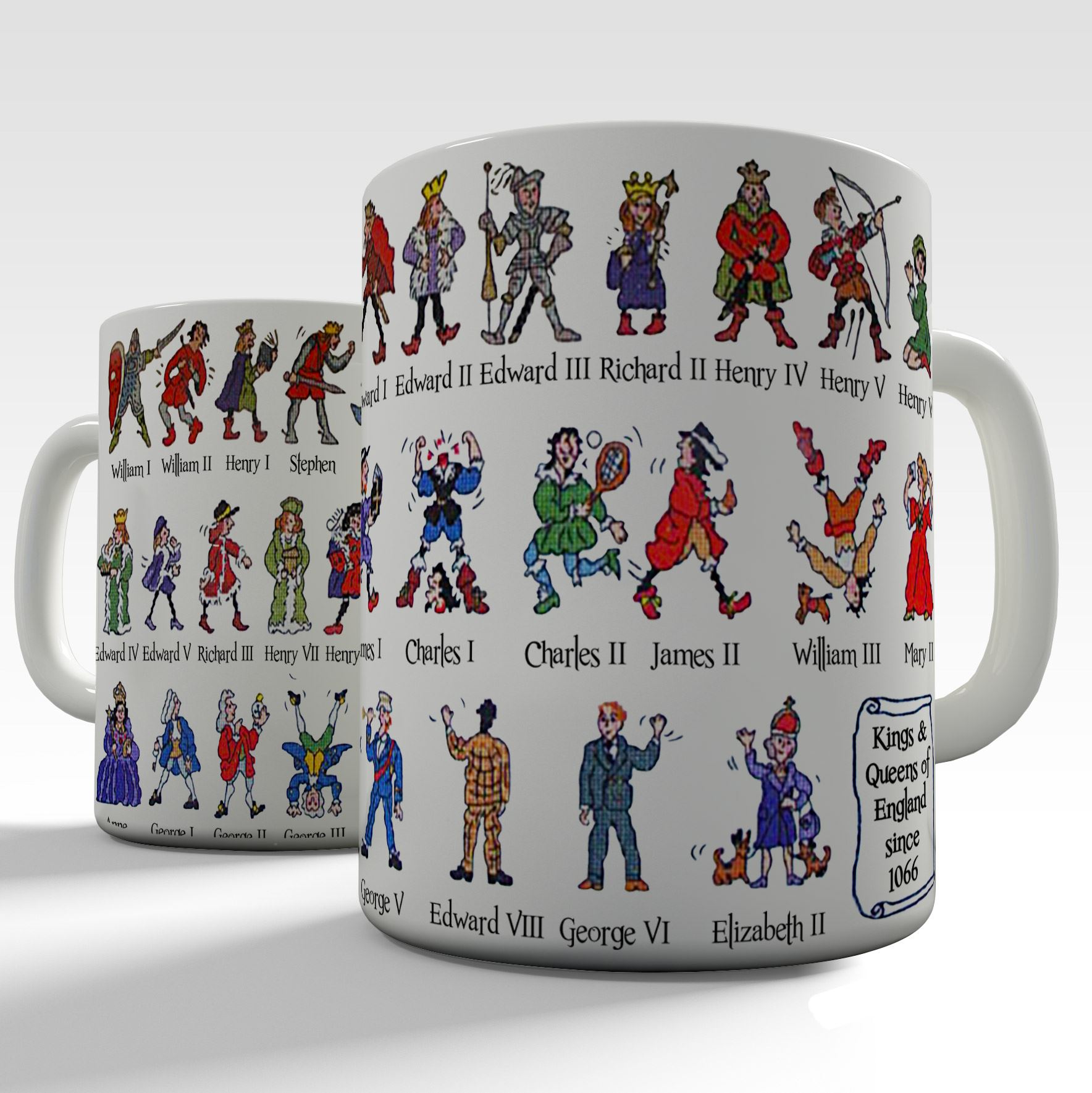 Educational Mug Kings and Queens of England Since 1066 Novelty History Mug