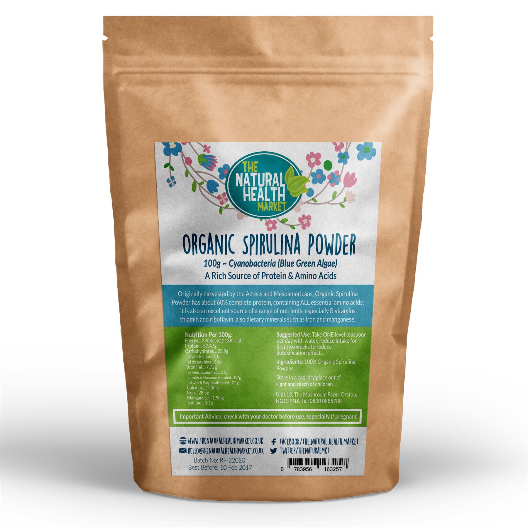 Organic Spirulina Powder • Pure Natural Cleanse & Detox Energy Immunity