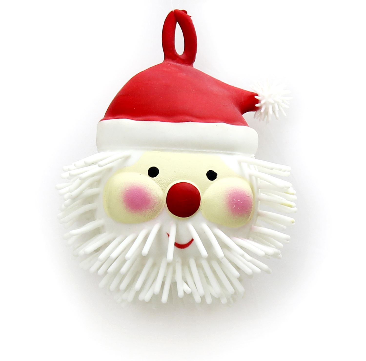 Light Up Father Christmas Puffer Ball Squishy Squeeze Toy Santa Claus