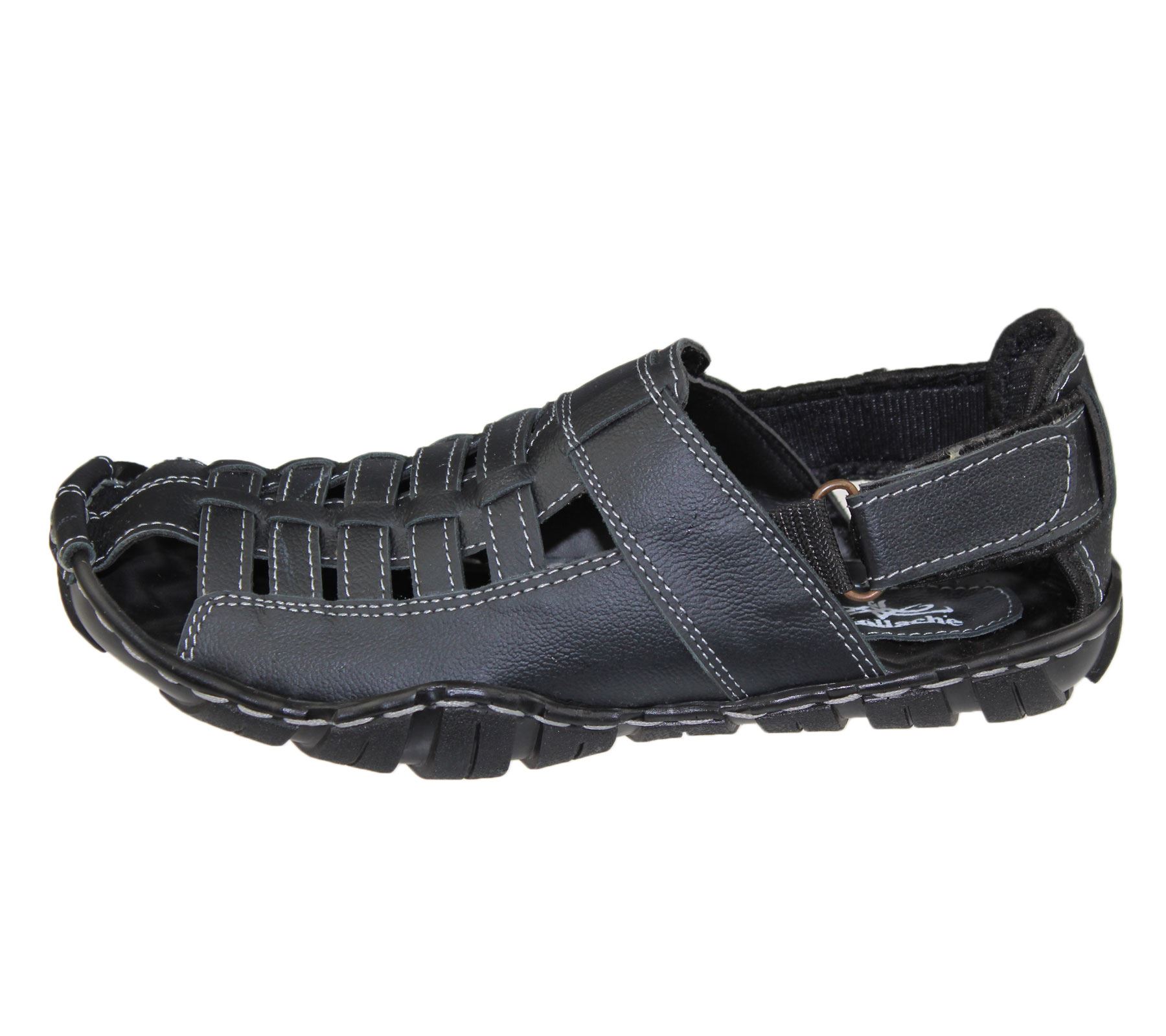 Mens Veclro Sandals Casual Beach Walking Beach Slipper Leather Fashion Flip Flop