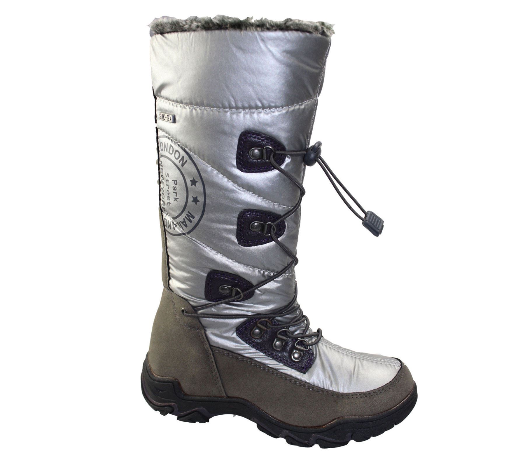 Girls Snow Boots Kids Fur Collar Cozy Infant Winter Warm