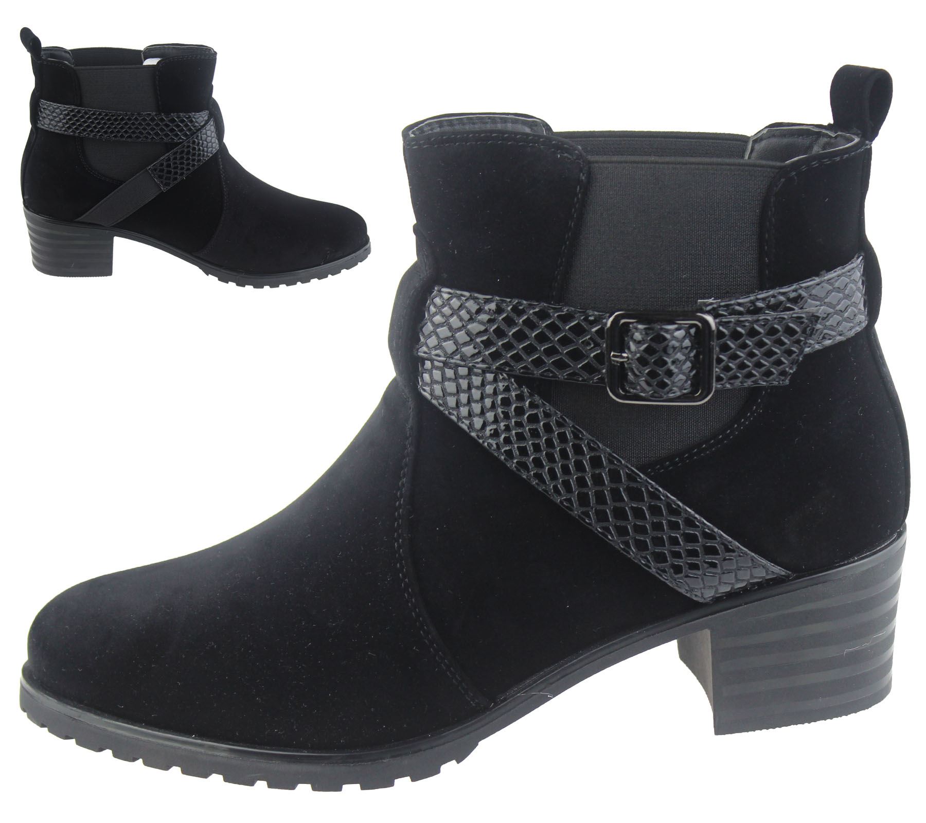 Womens Ankle Boots Ladies Low Heel Chelsea High Top Casual Riding Desert Shoes | eBay