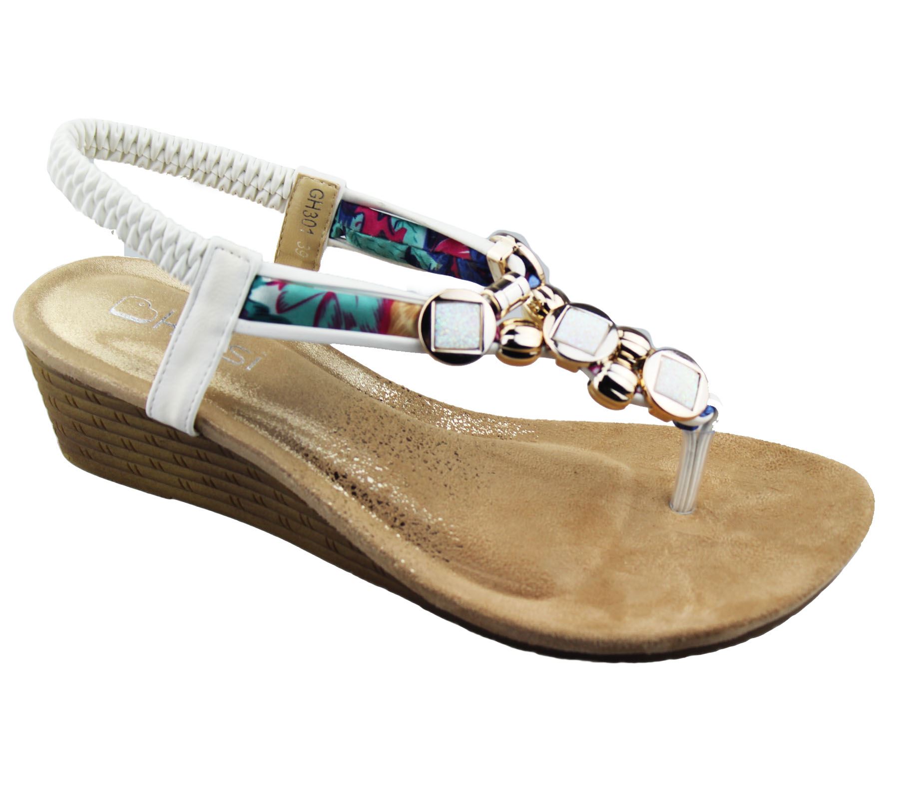 high wedge toe post sandals
