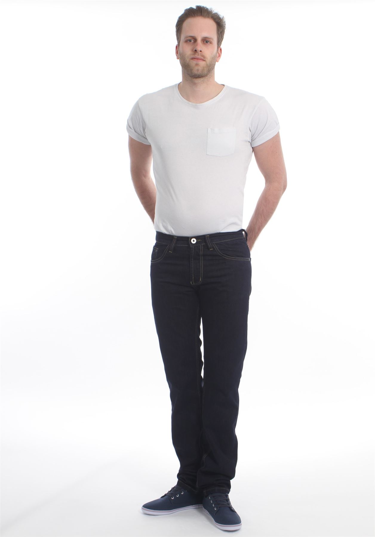 MENS STRAIGHT LEG REGULAR FIT DENIM JEANS BOYS CASUAL JEANS NEW KOLLACHE