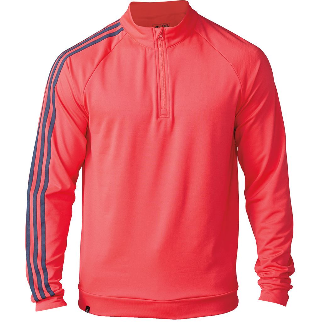 2016 Adidas Mens 3Stripe 1/4 Zip Fleece Jacket Golf Cover Up Sweater