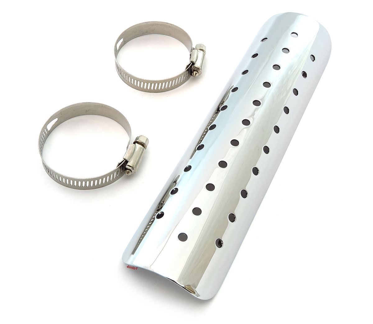 9" Chrome Perforated Motorcycle Exhaust Heat Shield Biker's Choice eBay