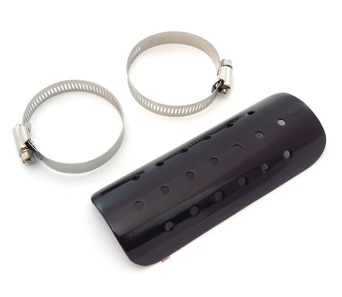 6" Inch Black Perforated Custom Motorcycle Exhaust Heat Shield Biker