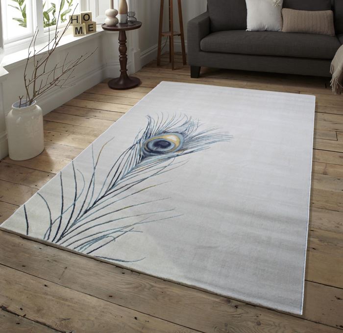 Modern Contemporary Next Colours Stunning Floral Grey Blue Cream Gold