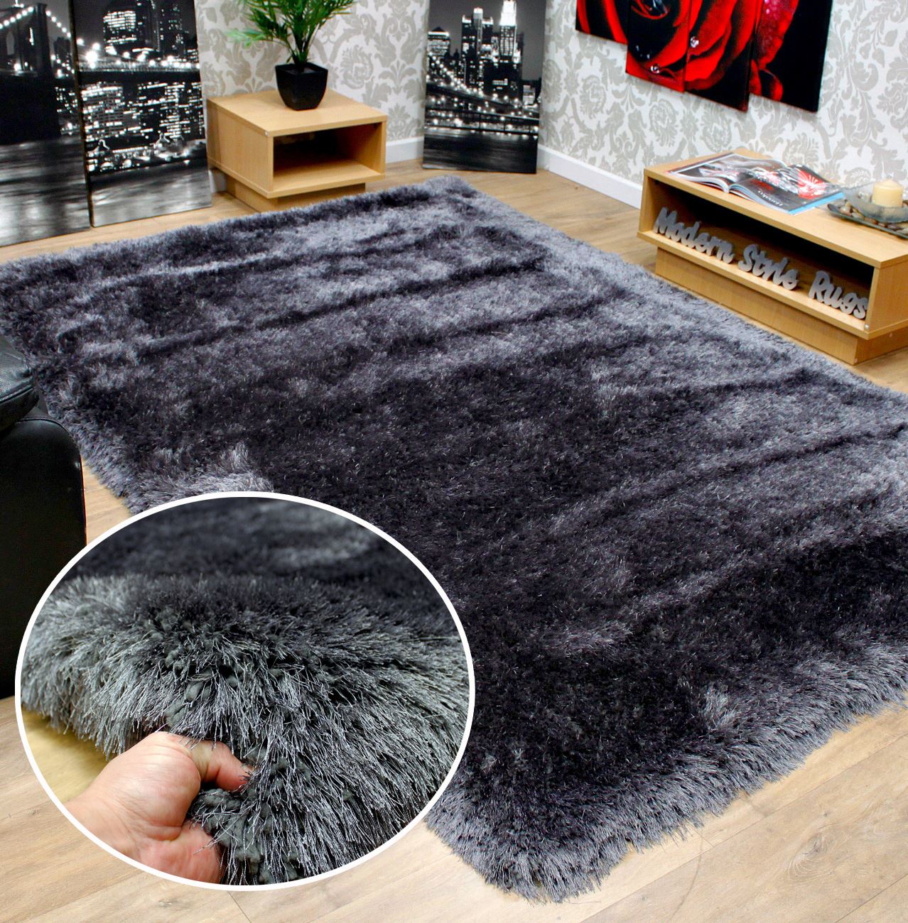 New Super Very Thick Shaggy Shag Pile Soft Touch Designer Rugs Luxury