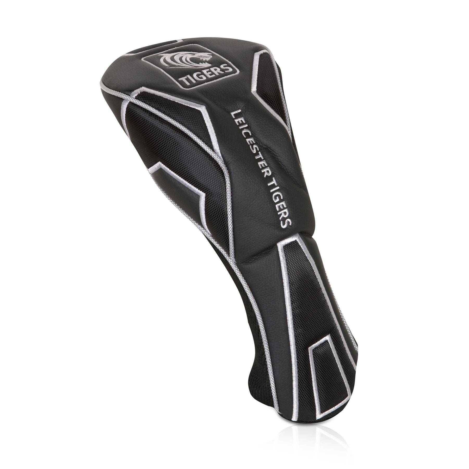 Leicester Tigers Executive Golf Driver Head Cover Black/Silver Double