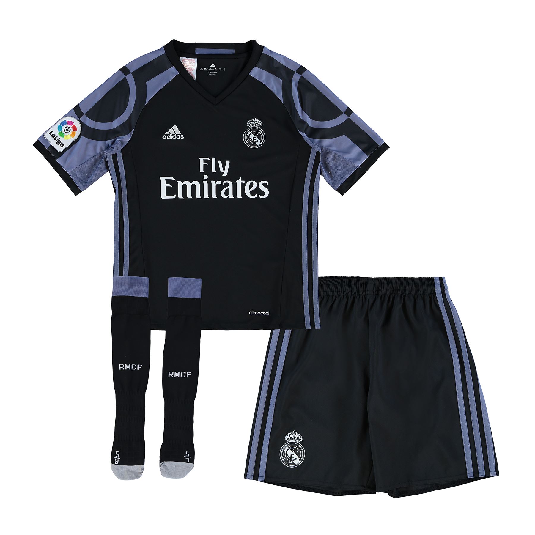 adidas Childrens Kids Football Soccer Real Madrid Third Mini Kit 2016